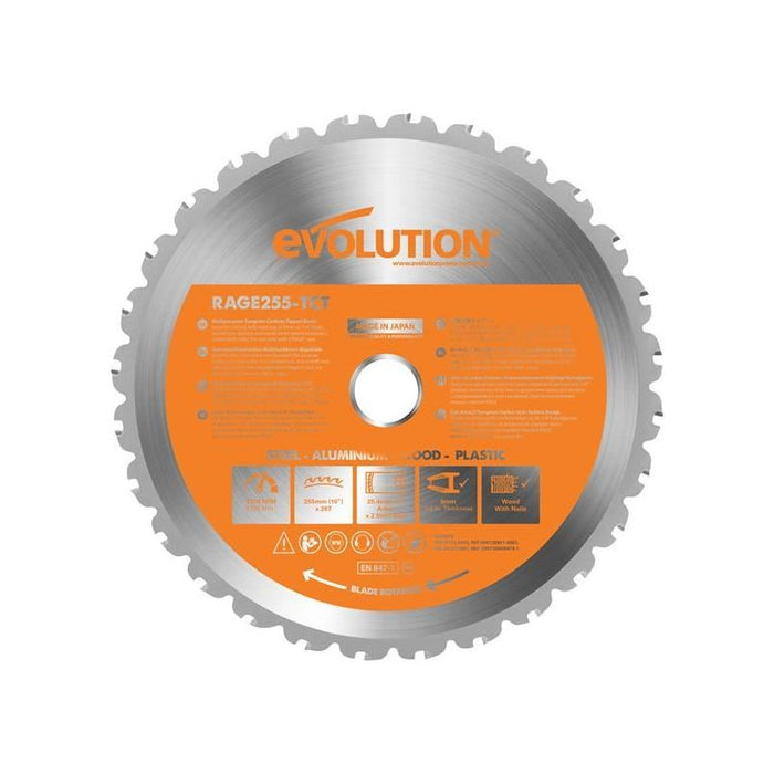 Evolution Multi-Material Mitre Saw Blade 255 x 25.4mm x 28T Evolution - Town Tools