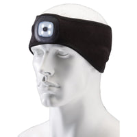 Draper Headband with USB Rechargeable LED Torch, 1W, Black, One Size - HBT-BL