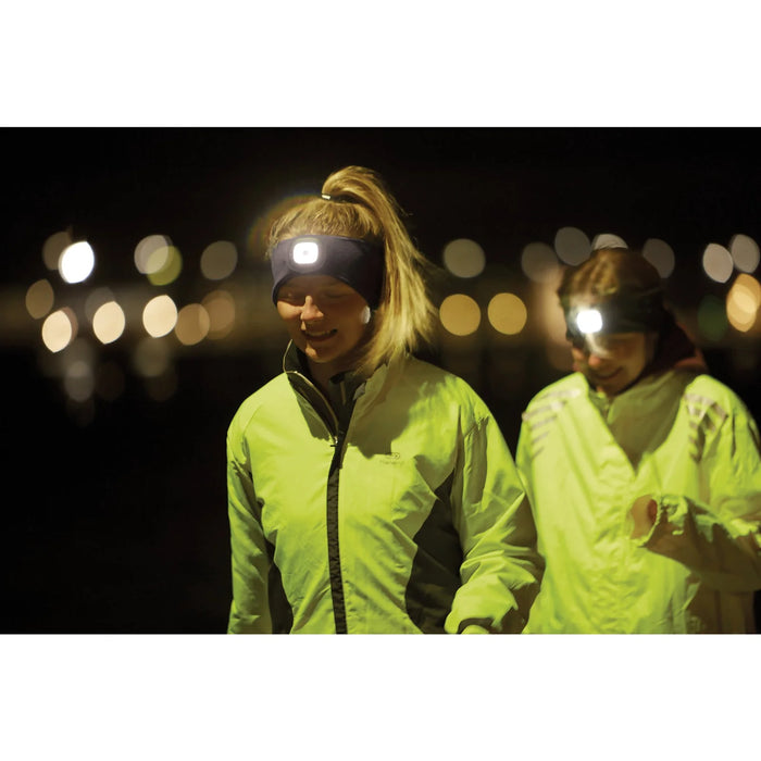 Draper Headband with USB Rechargeable LED Torch, 1W, Black, One Size - HBT-BL