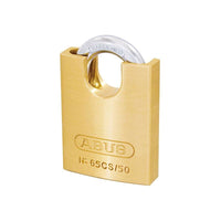 Abus Mechanical 65CS/50mm Brass Padlock Closed Shackle Carded