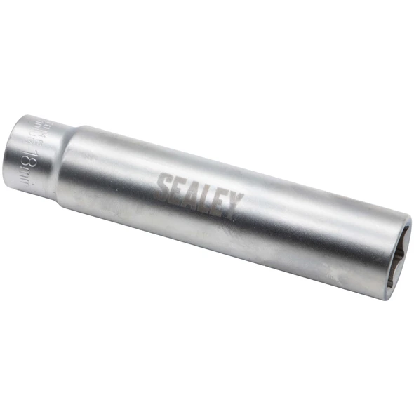 Sealey 3/8"Dr Extra-Deep Hex Socket 18mm (120mmL)