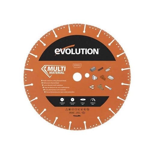 Evolution Multi-Material Diamond Demolition Disc Cutter Blade 300 x 22.2mm Evolution - Town Tools