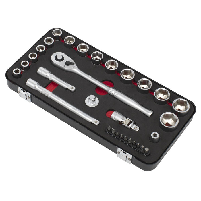 Sealey Premier Platinum Premier Platinum Socket Set 3/8"Sq Drive 31pc AK7921 Sealey Premier Platinum - Town Tools 