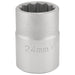 Draper 12 Point Socket, 3/4" Sq. Dr., 24mm 16692 Draper - Town Tools 