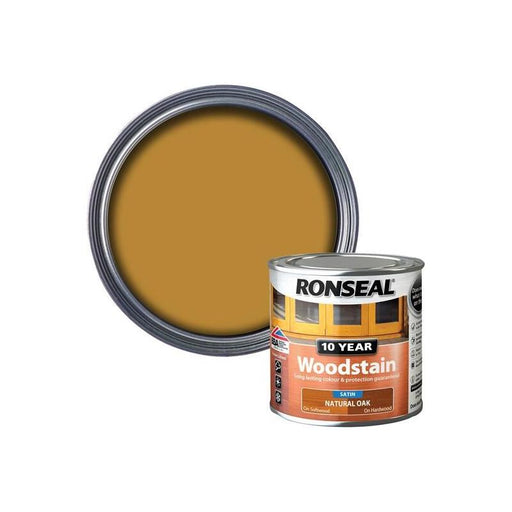 Ronseal 10 Year Woodstain Natural Oak 250ml Ronseal - Town Tools