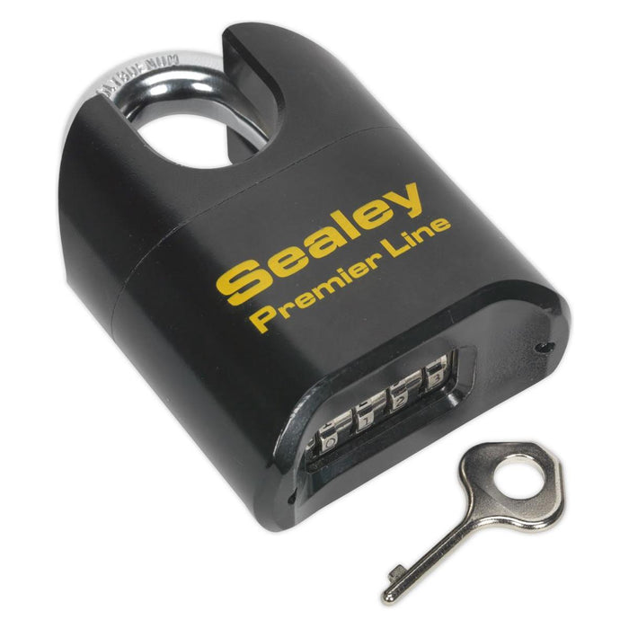 Sealey Steel Body Combination Padlock Shrouded Shackle 62mm PL603S Sealey - Town Tools 