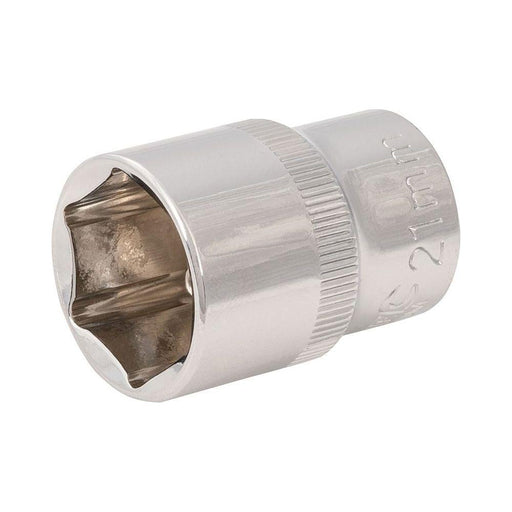 Silverline Socket 1/2" Drive 6pt Metric 21mm Silverline - Town Tools 