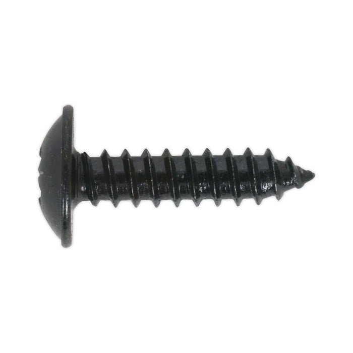 Sealey Self Tapping Screw 4.8 x 13mm Flanged Head Black Pozi Pack of 100 BST4813 Sealey - Town Tools 