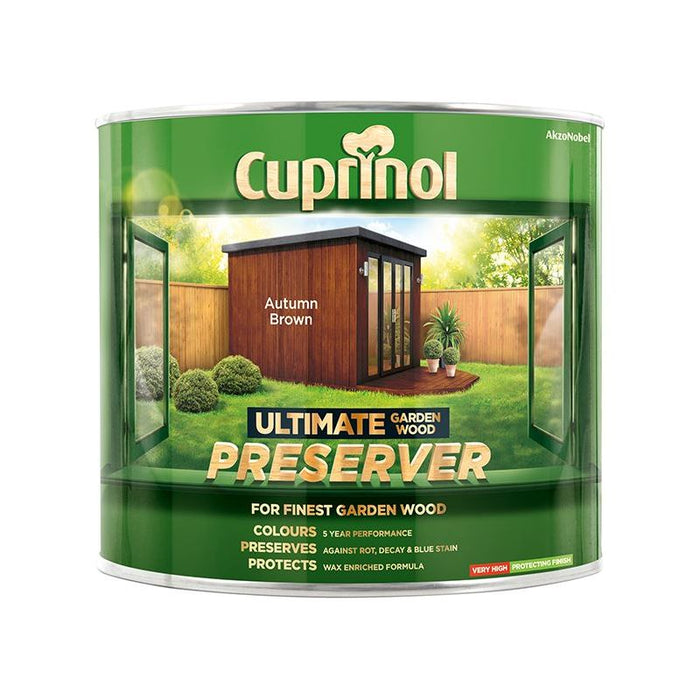 Cuprinol Ultimate Garden Wood Preserver Autumn Brown 1 litre Cuprinol - Town Tools