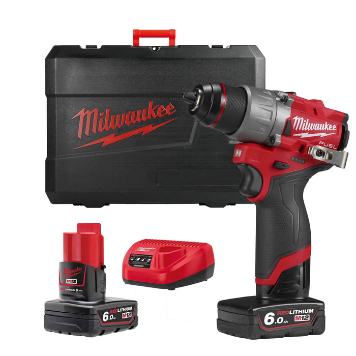 Milwaukee M12 FDD2 Fuel 12v Cordless Brushless Drill Driver 2 x 6ah Li-ion Milwaukee - Town Tools 