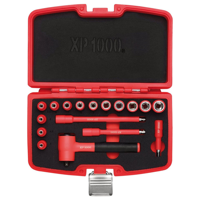 Draper XP1000 VDE Metric Socket Set, 1/4" Sq. Dr. (17 Piece) Draper - Town Tools