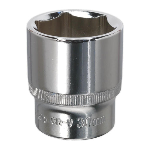 Sealey WallDrive Socket 30mm 1/2"Sq Drive Fully Polished SP1230 Sealey - Town Tools 