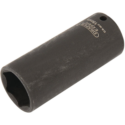 Draper Expert HI-TORQ 6 Point Deep Impact Socket, 1/4" Sq. Dr., 15mm Draper - Town Tools 