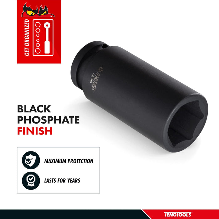 Teng Tools 3/8" Deep Impact Socket ANSI Metric 13mm Teng Tools - Town Tools 