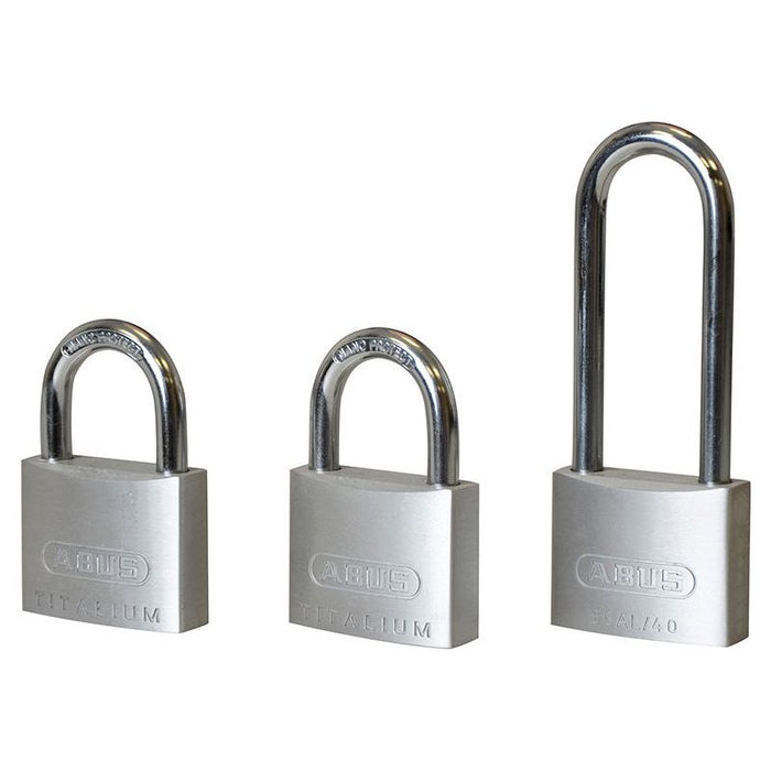 Abus Mechanical 64TI/40mm TITALIUM™ Padlock Triple Pack (1 Long Shackle) ABUS Mechanical - Town Tools
