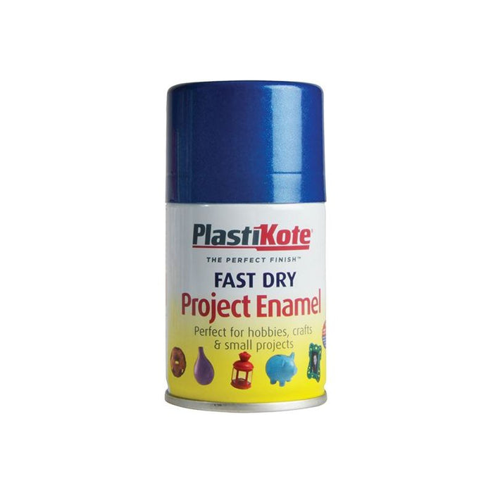 Plastikote Fast Dry Enamel Aerosol Metallic Blue 100ml PlastiKote - Town Tools