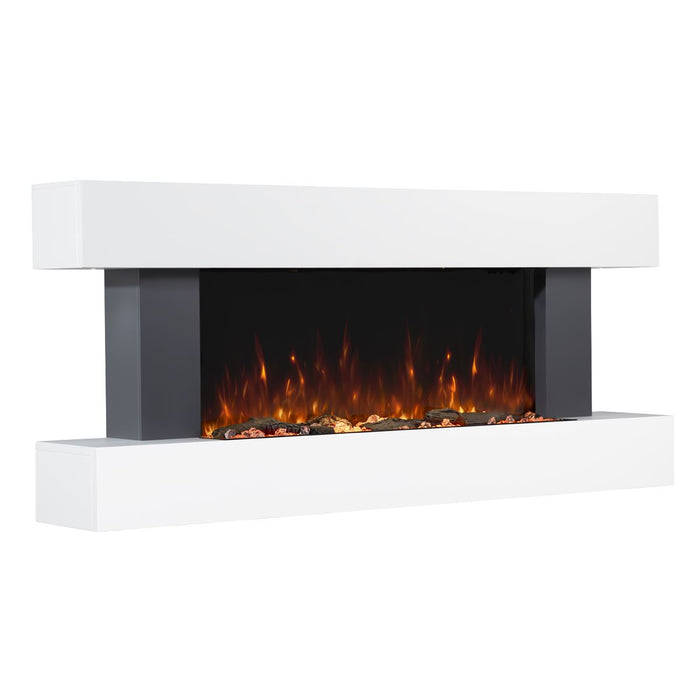 Baridi 46" Wall Mounting 1000W/2000W Electric Fireplace with LED Flame Effects