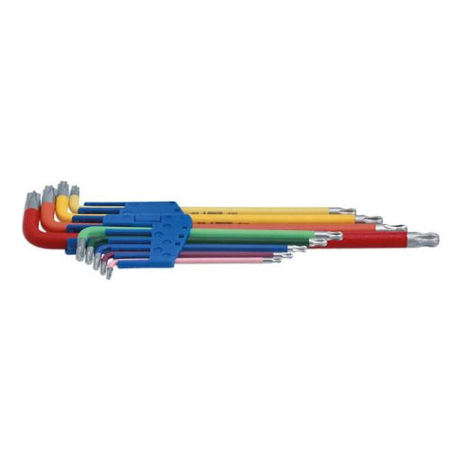 Laser Colour Coded Star Key Set - Ball End 9pc 7873 Laser - Town Tools 