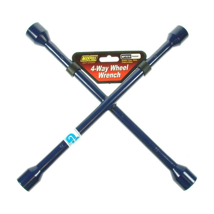 Maypole 4 Way Wheel Wrench - Blue Maypole - Town Tools 