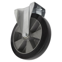 Sealey Heavy-Duty Rubber Castor Wheel Fixed Plate200mm Trade SCW5200FPEM