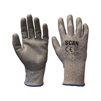 Scan Grey PU Coated Cut 5 Gloves - XXL (Size 11)