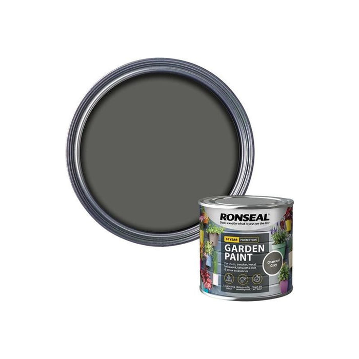 Ronseal Garden Paint Charcoal Grey 250ml Ronseal - Town Tools