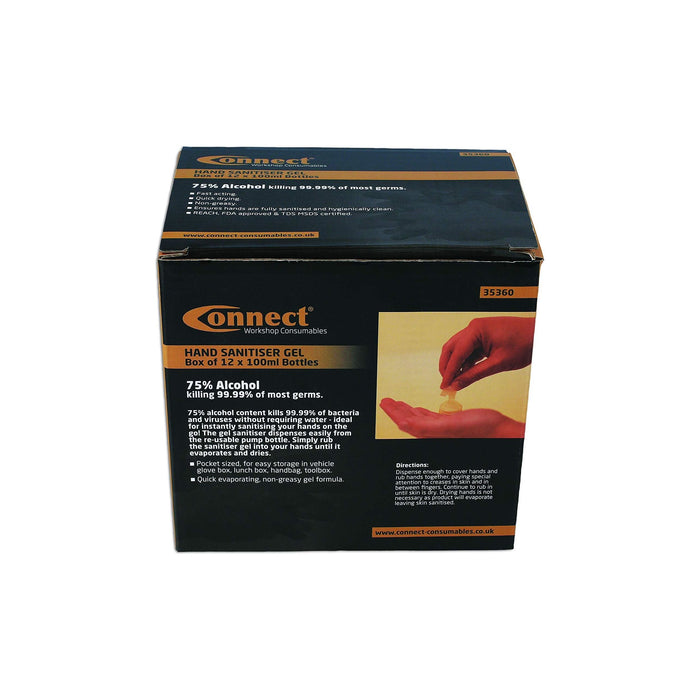 Connect Hand Sanitiser Gel 100ml Bottles 35360 Connect Workshop Consumables - Town Tools 