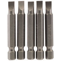 Draper Plain Slot Insert Bit, 5.5mm, 1/4" Hex, 50mm Long (Pack of 5) 64272