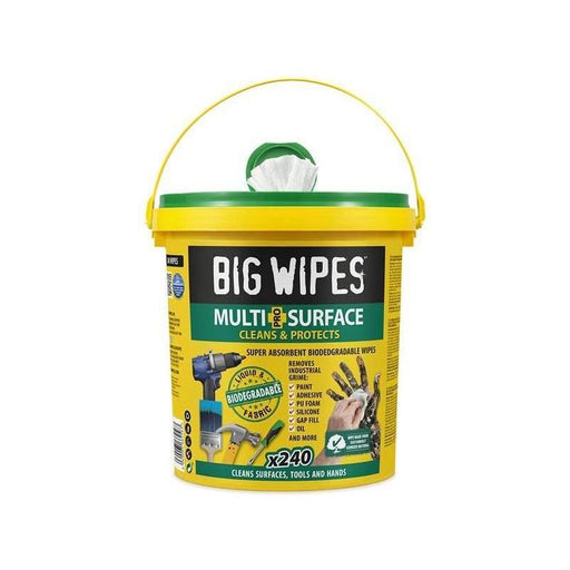 Big Wipes Multi-Surface Bio Pro+ Antiviral XL Wipes (Tub 240) Big Wipes - Town Tools