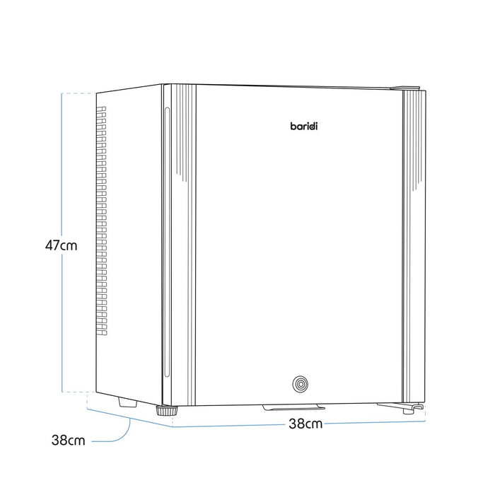 Baridi Ultra-Quiet Mini Drinks Fridge 25L Capacity DH57