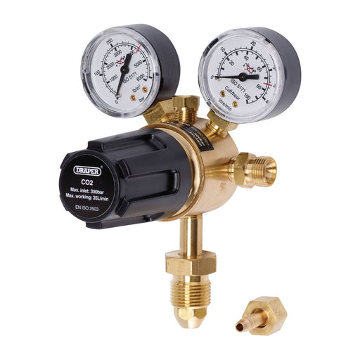 Draper Industrial Gas Bottle Regulator with Double Gauge, 300 bar 70147 Draper - Town Tools 