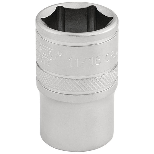 Draper 6 Point Imperial Socket, 1/2" Sq. Dr., 11/16" 16630 Draper - Town Tools 