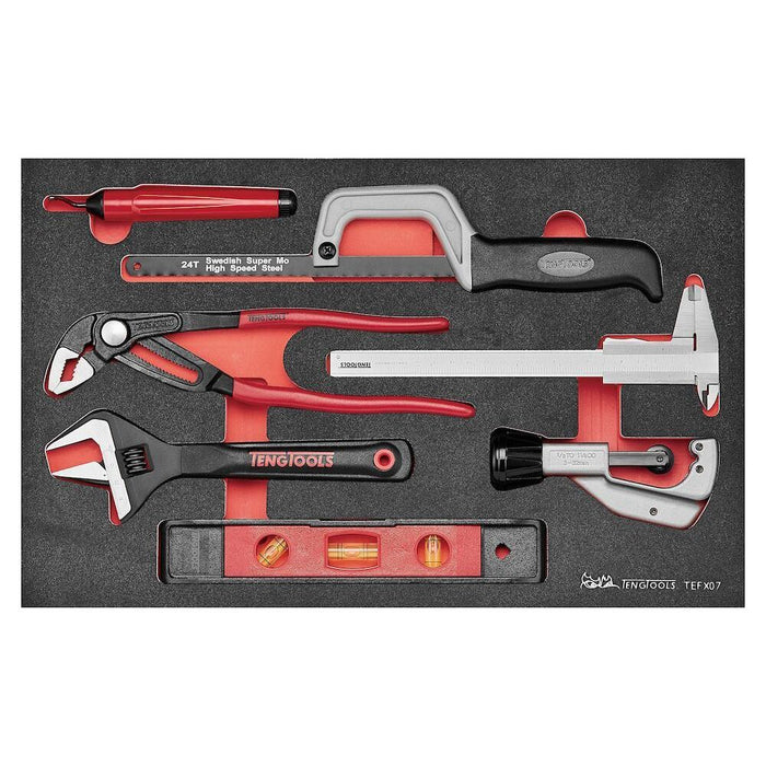 Teng Tools Plumber Tool Set FOAM3 7 Pieces Teng Tools - Town Tools 