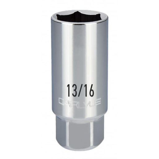 Carlyle Tools 1/2In Drive 13/16In Chrome Spark Plug Socket - image 1