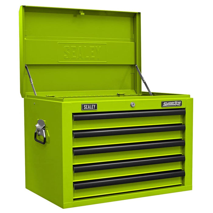Superline PRO Topchest Mid-Box Tool Chest & Rollcab Combination 14 Drawer Green Superline Pro - Town Tools 