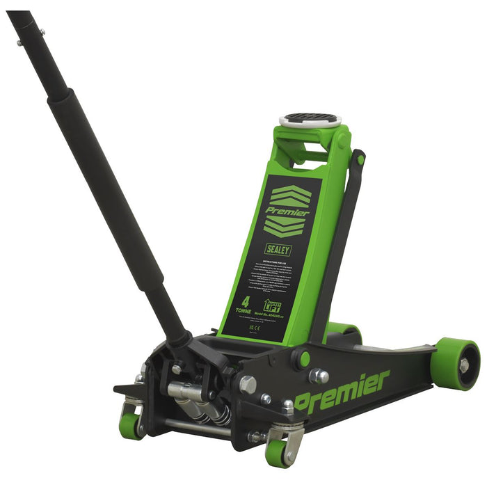 Sealey Premier Premier Low Profile Trolley Jack with Rocket Lift 4 Tonne - Green Sealey Premier - Town Tools 