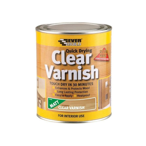 Everbuild Sika Quick Dry Wood Varnish Matt Clear 2.5 litre Everbuild Sika - Town Tools