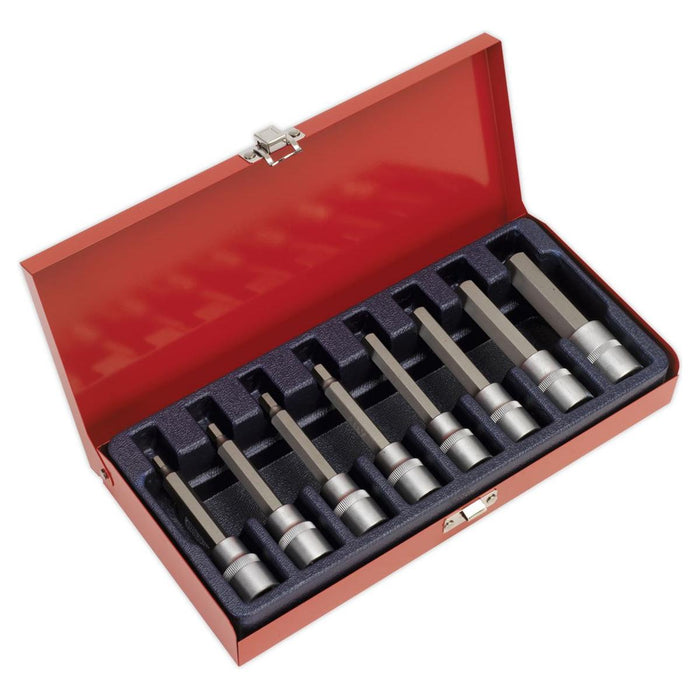 Sealey Hex Socket Bit Set 8pc 1/2"Sq Drive Metric AK9310 Sealey - Town Tools 