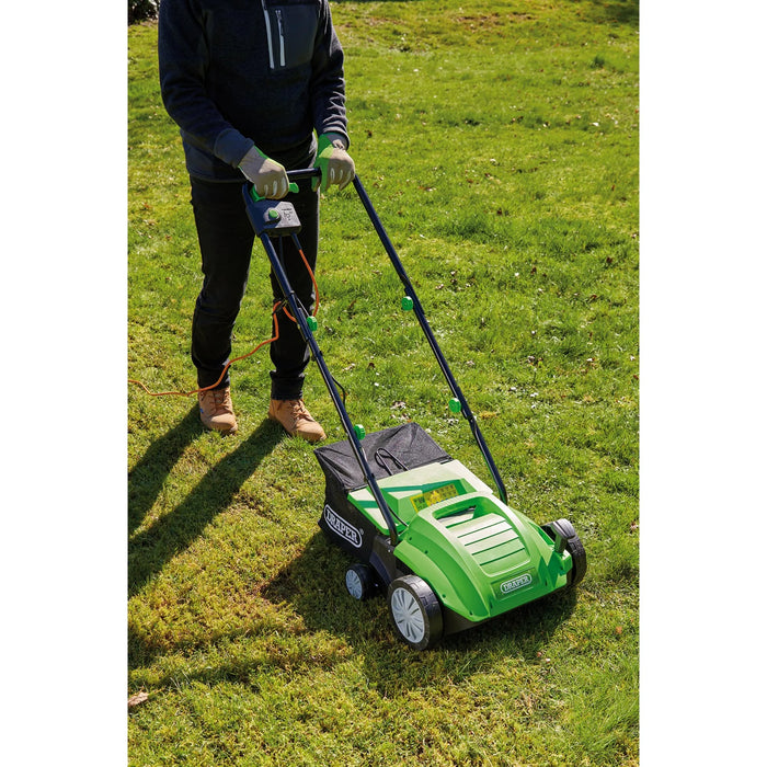 Draper 230V 2-in-1 Lawn Aerator and Scarifier, 320mm, 1500W - GLAS1500D