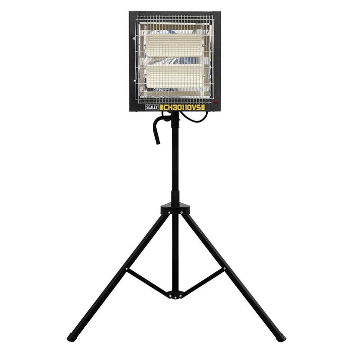 Sealey Ceramic Heater with Tripod Stand 1.2/2.4kW 110V CH30110VS Sealey - Town Tools 