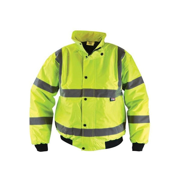 Scan Hi-Vis Yellow Bomber Jacket - XL (48in) Scan - Town Tools