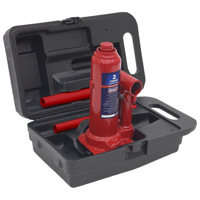 Sealey Bottle Jack 2 Tonne with Storage Case SJ2BMC Sealey - Town Tools 