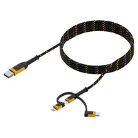Dewalt Telecoms Reinforced Braided 3-in-1 Combo Cable 1.8m (6ft)