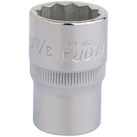Draper Elora Bi-Hexagon Socket, 1/2" Sq. Dr., 3/4" 24418