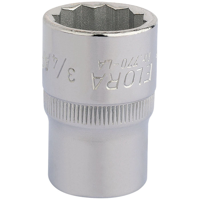 Draper Elora Bi-Hexagon Socket, 1/2" Sq. Dr., 3/4" 24418 Draper - Town Tools 