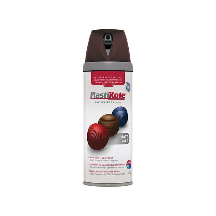 Plastikote Twist & Spray Matt Chocolate 400ml PlastiKote - Town Tools