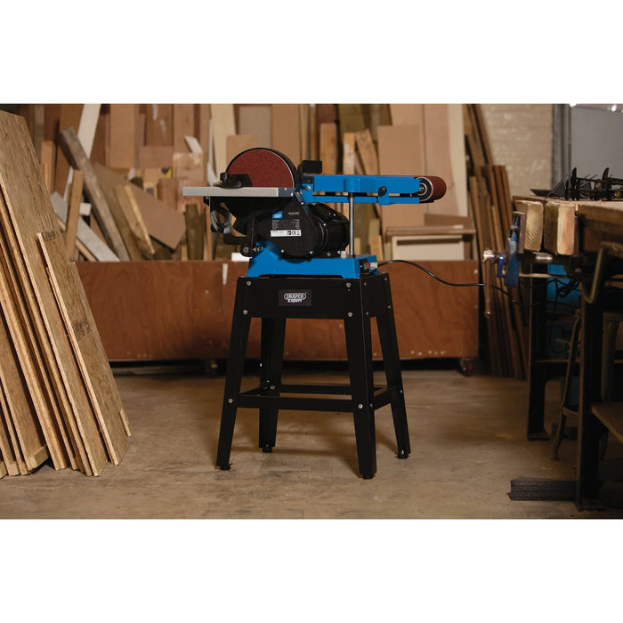 Draper Expert 230V Belt and Disc Sander With Tool Stand, 150mm, 750W - BDS750E