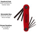 Teng Tools Folding Hex Key Set 1.5-6 mm ALU 7 Pieces Teng Tools - Town Tools 