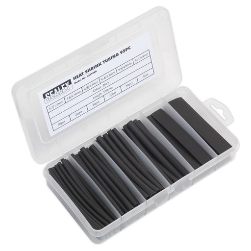 Sealey Heat Shrink Tubing Assortment 95pc 100mm Black HST100B Sealey - Town Tools 