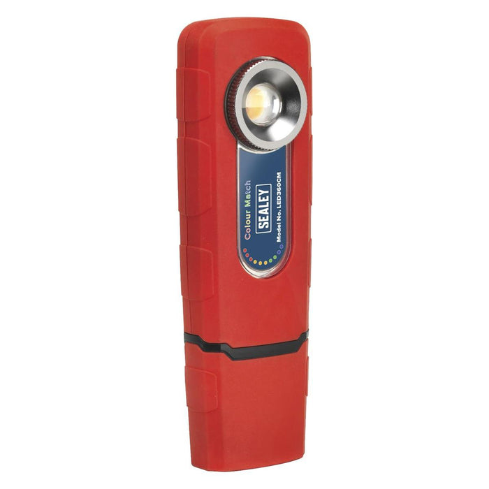 Sealey 360 Rechargeable Inspection Light 5W COB LED Colour Match CRI 96 3-Colour Sealey - Town Tools 